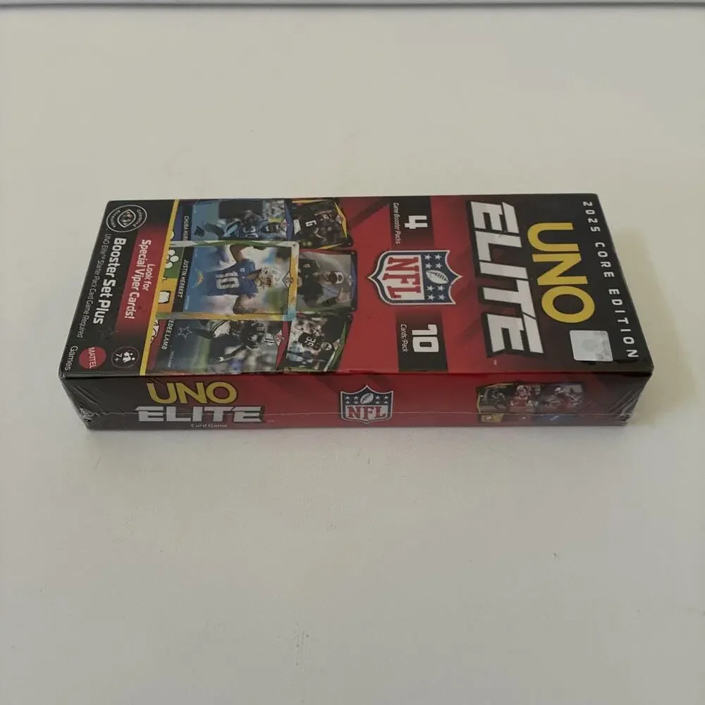 UNO Elite NFL 2025 Core Edition Booster Set Plus Cards SEALED BRAND NEW
